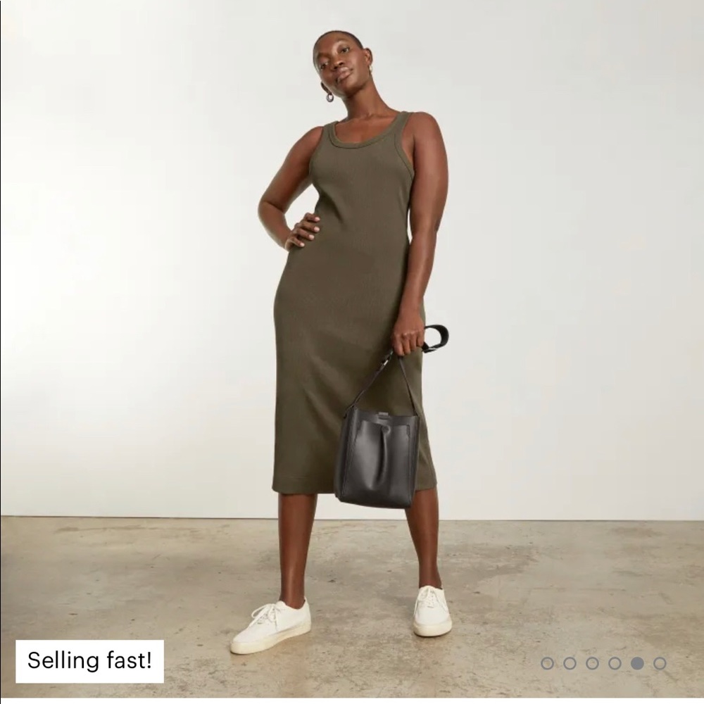 Everlane Ribbed Tank Dress in Beech